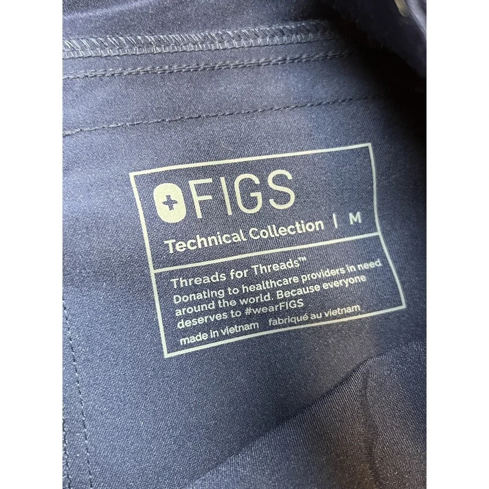 Figs Axim Cargo Technical Collection‎ Scrub Pants Men's Size Medium Blue